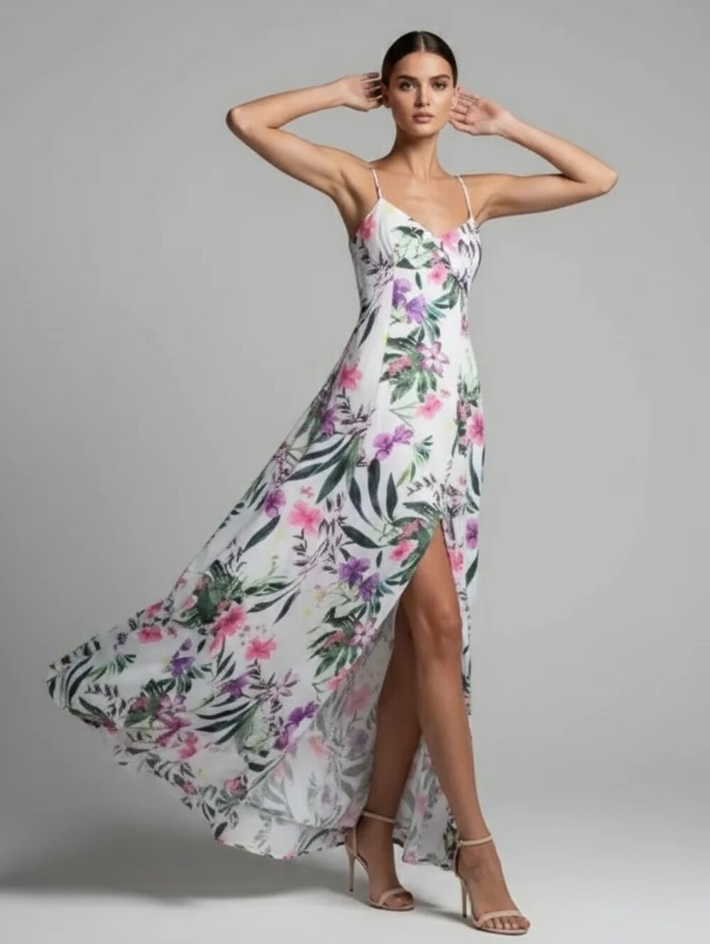 Nwt Authentic Guess Floral Flower Dress Hawaiian Size Xs